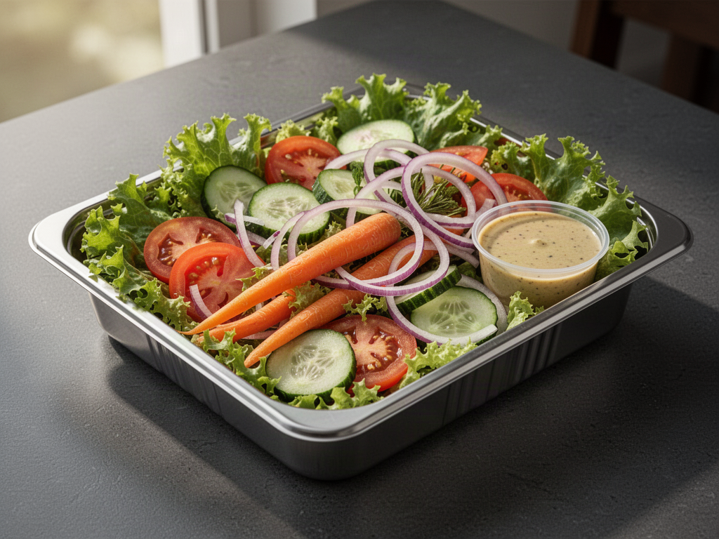 Illustration of Garden Salad with Dressing